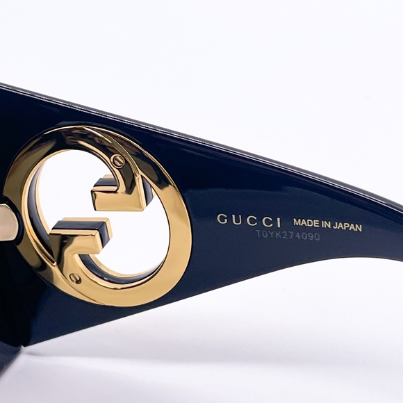 NEW GUCCI GG1254S 001 BLACK WOMEN OVERSIZED SUNGLASSES GUCCI - Picture 9 of 11
